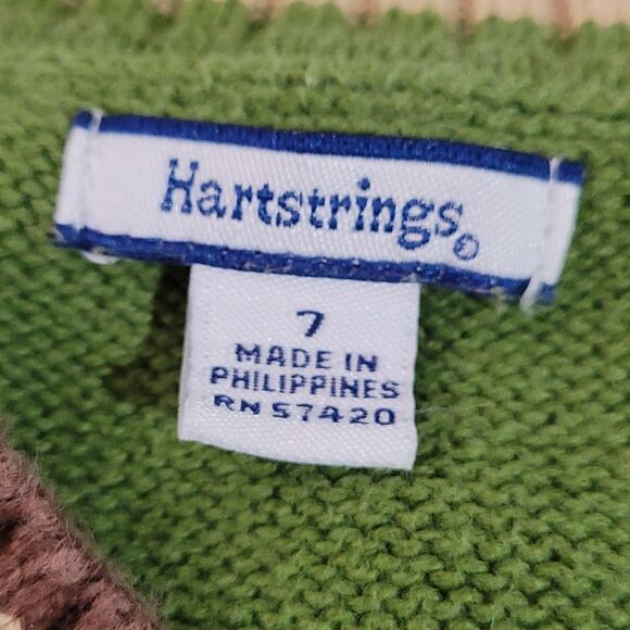 Vintage Hartstrings Green Cowboy Western Knit Sweater Vest - Picture 3 of 5